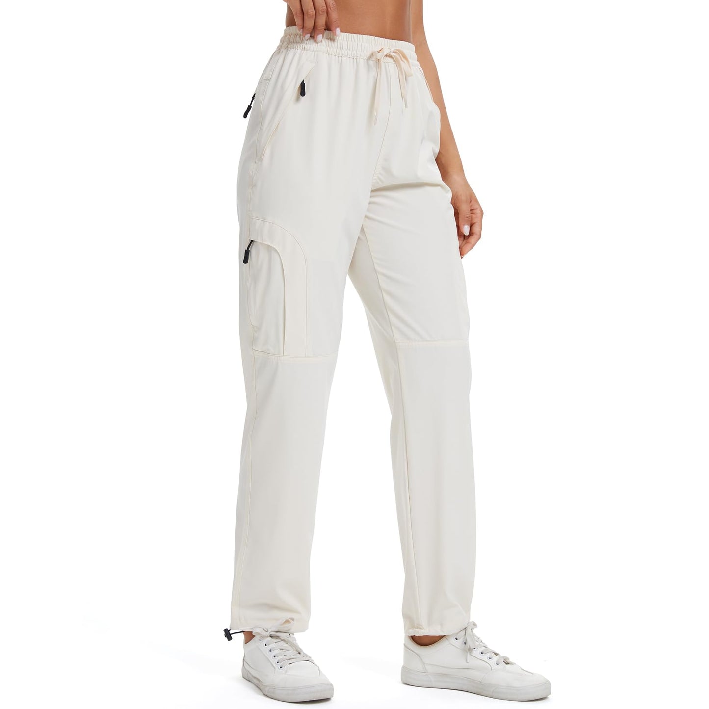 Toomett Women's Hiking Cargo Pants Quick Dry UPF50+ Outdoor Pants for Women Fishing Safari Travel Pants with Pockets,6608,Light Beige,2XL