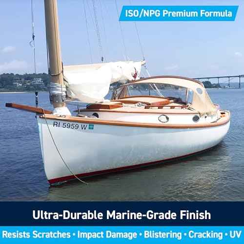 TotalBoat-14409 Marine Gelcoat for Boat Building, Repair and Composite Coatings (White, Quart with Wax)