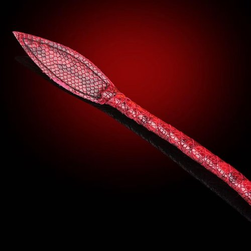 HHAura Leather Flogger, Leather Whip Single Tail Whip 1 Metre Length Braided Leather Rider for Equestrian Sports (Red)