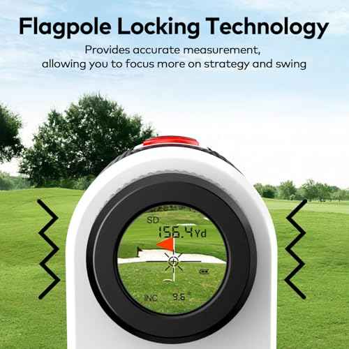 1200 Yards Golf Rangefinder with Slope, 7X Magnification Range Finder with Magnetic, 0.5 Yard Accuracy, Fast Focus Laser Rangefinder, Flag Lock Vibration, Rechargeable Range Finders, Golf Accessories