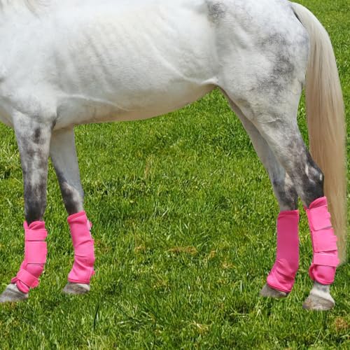 Horse Fly Boots Mesh Fly Boots for Horses Set of 4 - Hot Pink / 03 Full