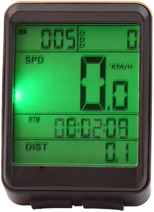 Keenso Bike Odometer, Portable Speedmeter Waterproof LCD Speed Ometer for Mountain Bike Electronic Bike Cycling