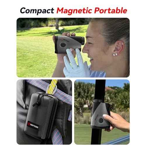 REDTIGER Golf Rangefinder, 7X Magnification 1200 Yards Laser Range Finder with Slope, Built-in Magnetic Bracket, Flag Pole Locking Vibration£¦Rechargeable, GolfVue Series 1 pro
