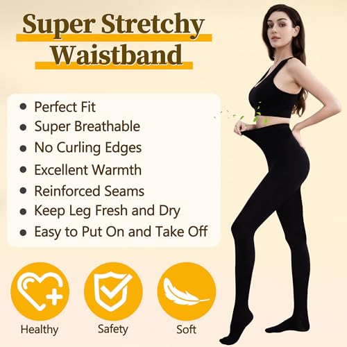 Medium Black Medical Graduated Compression Pantyhose for Men Women - 15-20 mmHg