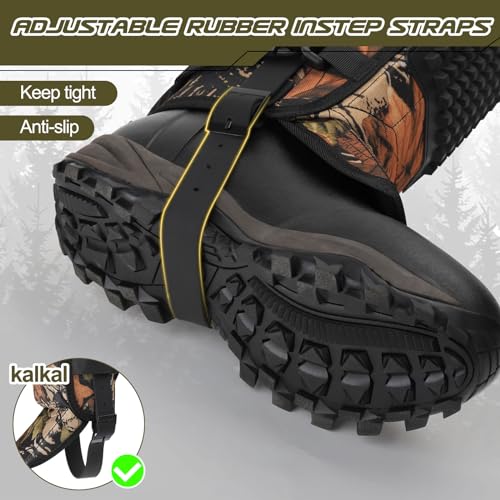 Kalkal Snake Gaiters, 1200D Waterproof Snake Chaps Snake Gaiters for Men Women, Adjustable Snake Bite Protection Snake Guards for Legs Men, Snake Proof Gaiters for Hiking Hunting