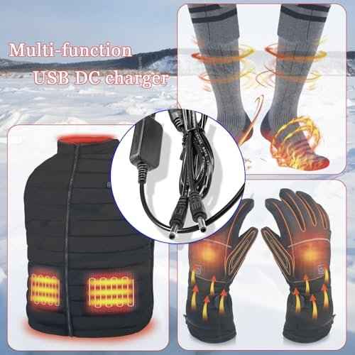 8.4V Heated Glove Charger for 7.4V SWB01 SWB03 2200 3000 3500mAh Li-Polymer Rechargeable Battery Charging for Socks, Jackets, Hats