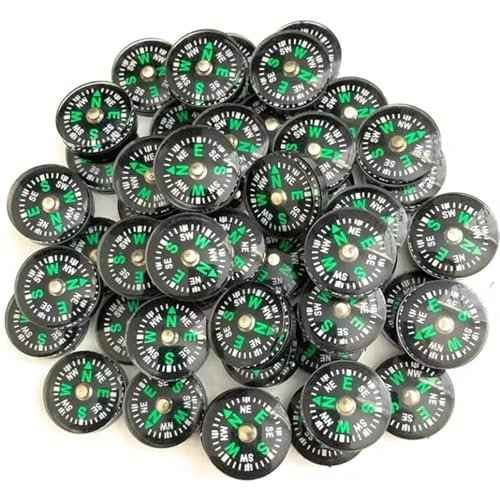 50 Pieces Mini Compass Small Button for Kids 20mm Bulk Hiking Liquid Filled Survival Set Camping Boating Touring Backpacking Outdoor Activities