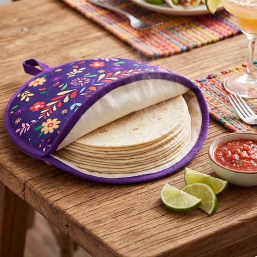 Microwave Safe Tortilla Warmer Pouch Set - 3 Pack Food Insulation Sleeves