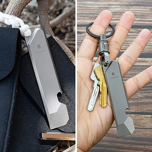 Titanium EDC Pry Bar with Bottle Opener - Portable Multi Tool