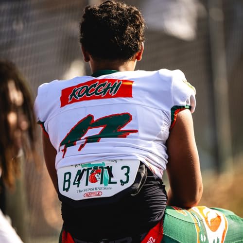 Battle Football Back Plate – Hard Shell Back Protector with Contoured Foam (Florida Variation)