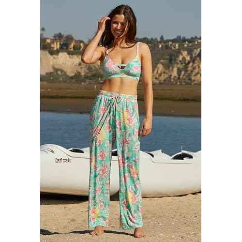 Salt Life womens Biscayne Linda Pants, Casual, Wide Leg, Beach Cover Ups for Women