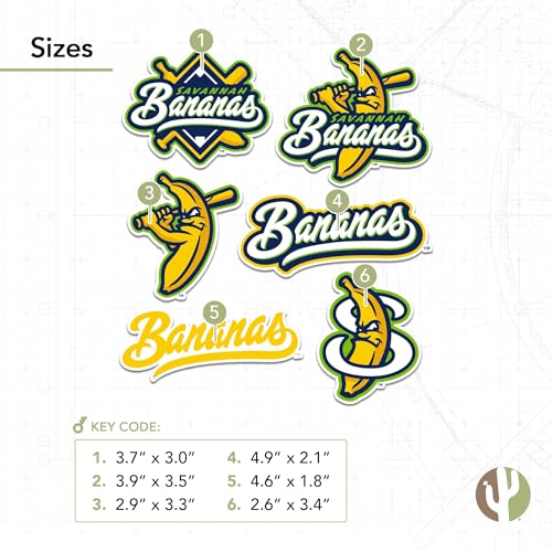 Desert Cactus Savannah Bananas Sticker Decal 5.25 x 10 Inches - Outdoor Vinyl