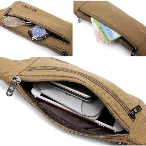 Waist Pack for Men Women, Sports Running Fanny Pack, Lightweight Water-Resistant Phone Waist Bag, Adjustable Belt for Hiking