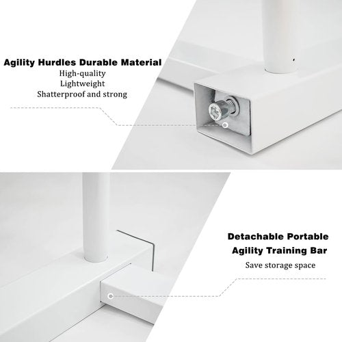 Morimoe Adjustable Height Hurdle, Detachable Track and Field Equipment for Speed & Agility Training (1)