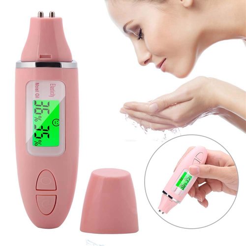 Detector For Face, Skin Analyzer Machine Professional, Digital Skin Oil Sensor, Skin Analyzer Tester Water Oil Monitor LCD Display Monitoring Meter for Face and Body
