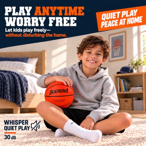 Mini Silent Basketball Size 3 - High Bounce Soft Foam for Indoor Play