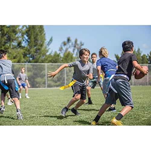 SKLZ 10 Man Flag Football + End Zone Pylons, Complete Indoor & Outdoor Training Set