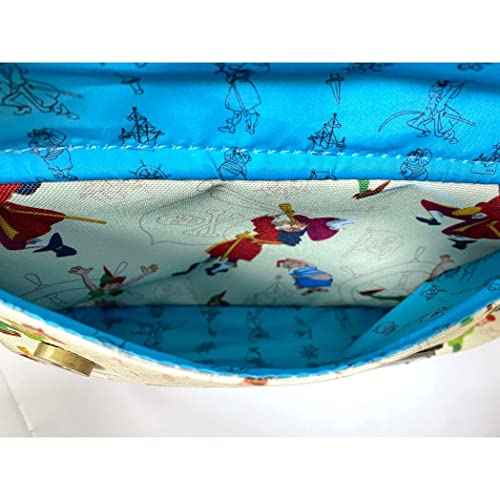 Loungefly Captain Hook Skull Peter Pan Pirate AOP Rucksack Bag