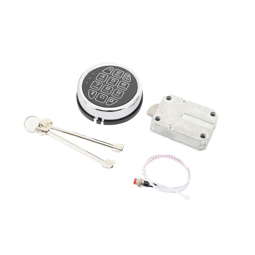 CDZHLTG Electronic Safe Lock Replacement Chrome Keypad Gun Safe Lock with Solenoid Lock, Fits Safe Box Gun Safe