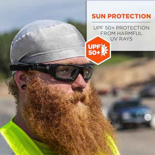 Ergodyne Chill Its 6632 Cooling Skull Cap, Sweat Wicking Liner, UPF 50 Sun Protection