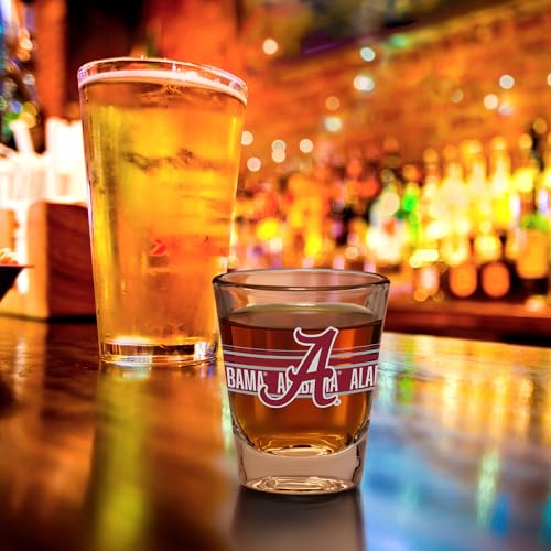 Alabama Crimson Tide Shot Glass 1.7oz - NCAA Team Barware for Game Day & Home Bars