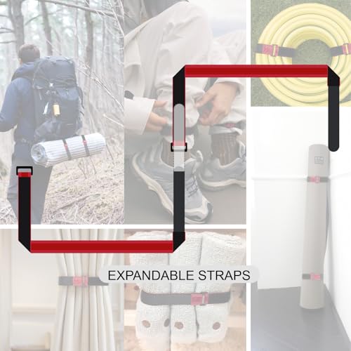 Heavy Duty Bicycle Wheel Strap - Adjustable Bike Rack Tie-Downs with Anti-Slip Gel Grip, 2-Pack