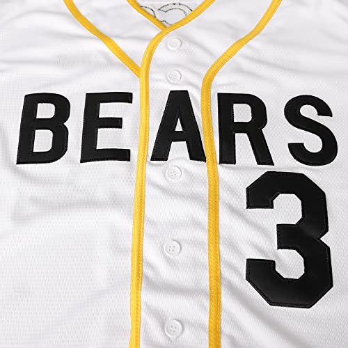 Men's Bad News Bears Baseball Jersey 3X-Large White 1976 Sports Fan Shirt