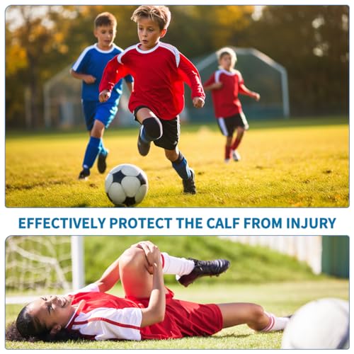 Kids Soccer Shin Guards Black & White Small Breathable Lightweight Protective Pads