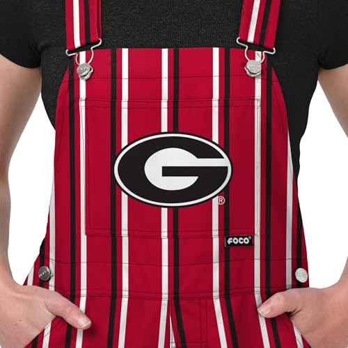 FOCO NCAA womens Ncaa College Team Logo Sideline Spirit Bib Overalls