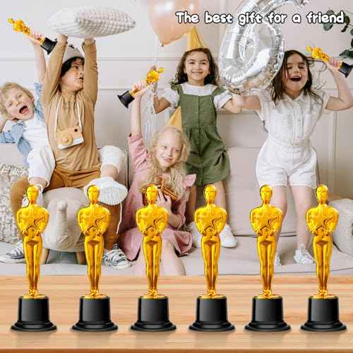 Mini Plastic Trophy Award, Hollywood Theme Party Decorations, for contests and Parties Such as Dances, Golf, Movies, Employee Appreciation, Basketball Themes. Small Trophies.