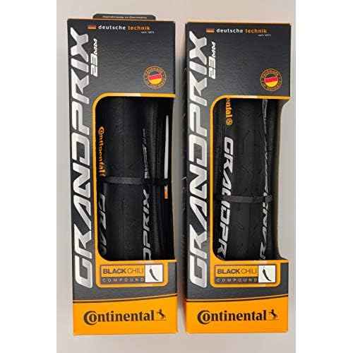 Continental Grand Prix All Rounder Bicycle 700x23 Black Chili Folding Clincher - Pair (2 Tires)