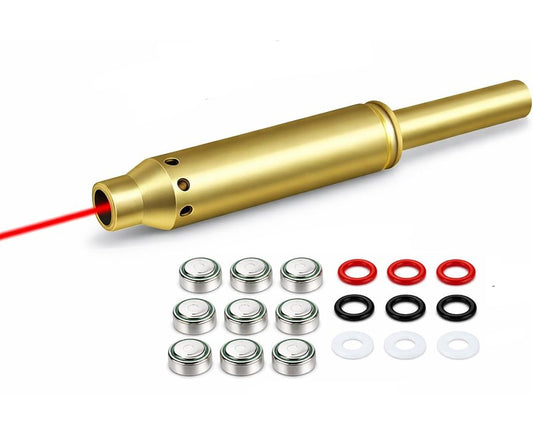 Gotical .22 LR red Laser Bore Sight 5mw Class IIIA Laser Boresight Inserting the Cylinder Easy to Use with 3 Set of Batteries and Extra O-Rings