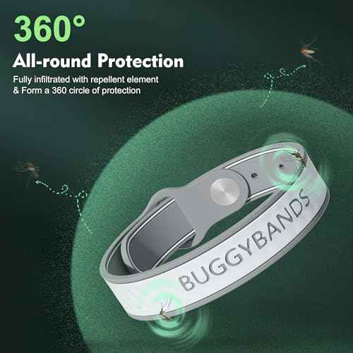 Mosquito Repellent Bracelets,12 Pack Silicone Mosquito Repellent Bands with DEET Free, Natural & Waterproof Bug Wristbands for Kids and Adults, Outdoor Traveling Protection
