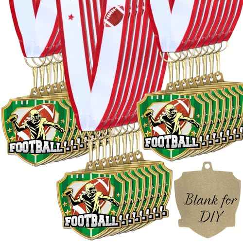 12/24/36 Pcs 2.56" Award Medals Bulk with Neck Ribbon Sport Winner Medal Trophy for Team Tournaments Prize Participation Competitions School Match Party Favors