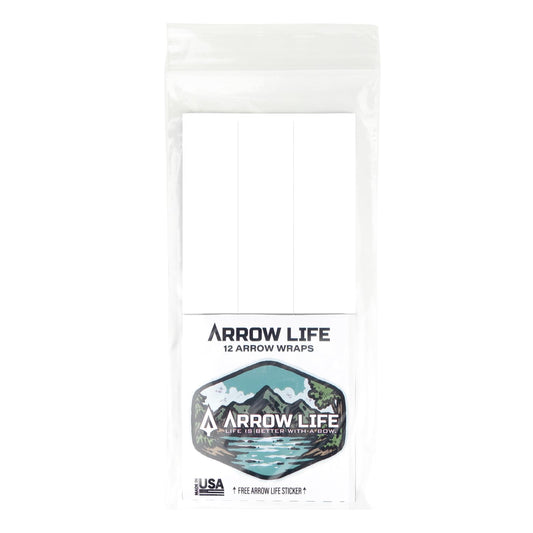 6" Arrow Life Arrow Wraps 12 Pack White 1" Width