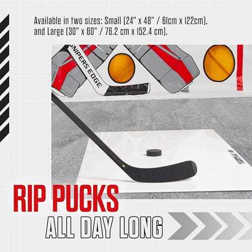 Snipers Edge Hockey - Hockey Shooting Pad - Simulates Real Ice, Heavy Duty, Weather Proof Coating, Portable and Convenient