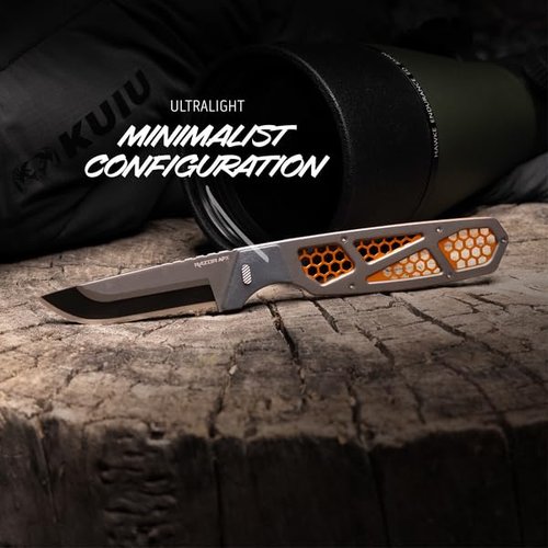 OUTDOOR EDGE Razor APX 3" Replaceable Hunting Knife with 3 Black Drop Point Blades, 1 Gutting, 2 Caping & 1 Saw Blade - Compact Skinning & Boning Knife