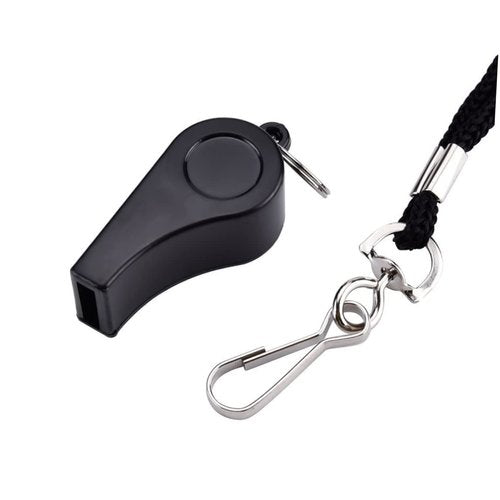 HONMEET 4pcs Plastic Whistles with Lanyard Emergency Survival Referee Whistles for Sports Loud Sound Lightweight for Football Basketball Soccer