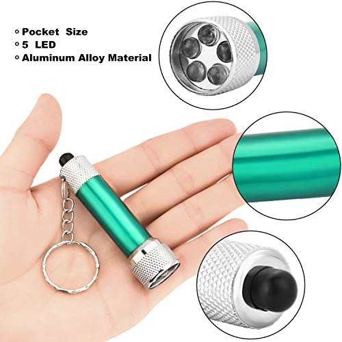 Mini LED Keychain Flashlights Bulk 30 Pack - Portable Aluminum Pocket Lights