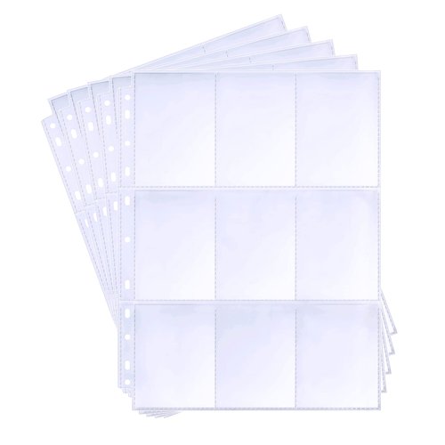 360 Pockets Binder Sleeves Double-Sided 9 Pocket Trading Pages for 3 Ring Binder, Clear Plastic Sleeves for Sport Cards, Business Cards, Game Cards, Photos