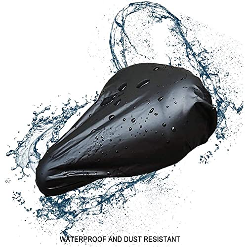 Waterproof Bicycle Seat Cover 3-Pack - Elastic Rain Protector for Bike Saddles in Black