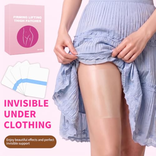 Women’s Invisible Thigh Lift Tape for Inner Thighs - Anti-Chafing & Waterproof, 20 Patches