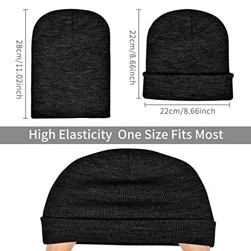 Rosoz Beanie for Men Women Cuffed Knit Hat Winter Beanies Skull Cap Unisex
