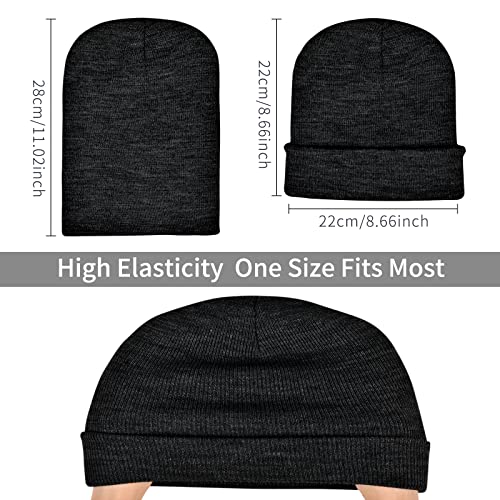 ZOORON 1 & 2 Packs Beanie for Men Women Warm Winter Hats Acrylic Knit Cuffed Beanie Cap Unisex