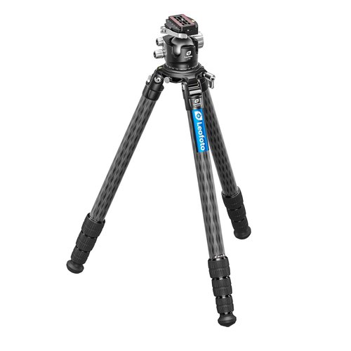 Leofoto LM-364 CX Carbon Fiber Tripod with 75mm Bowl & LH-55 LR Ball Head, 66 lbs Capacity, Twist Lock, CNC Aluminum (LM-364CX-LH-55LR)