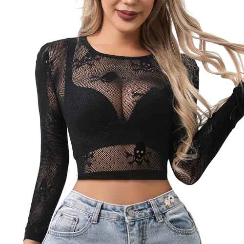 Women Sexy Crop Top Shirt Fishnet Lingerie Bikini Cover Up