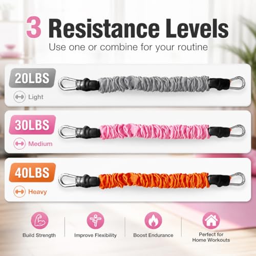 20-40LBS Resistance Bands Set with Handles for Full Body Workout