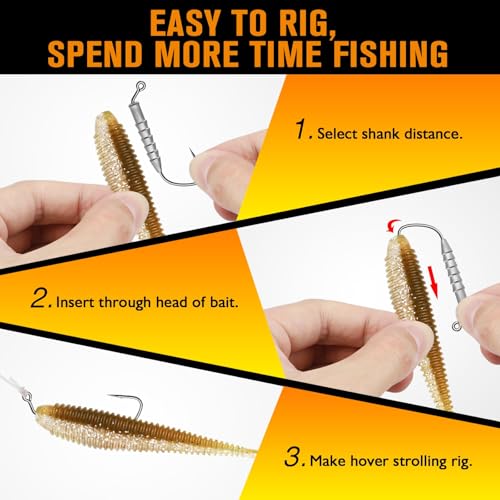 Hover Rig Swimbait Jig Heads 15pcs Set - 1/4oz, Size 5/0, Version2