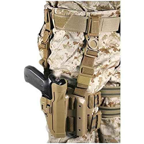 BLACKHAWK Serpa Level 2 Tactical Coyote Tan holster, Size 04, Right Hand, (Beretta 92/96/M9 Std or A1 w/rails (NOT Brig/Elite)