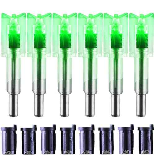 6/3 Pack Lighted Nocks for Crossbow Bolts with .285¡±/.297¡±/.300¡±/.305¡± Bushings High-Visibility Crossbow Lighted Nocks, On/Off Switch Included